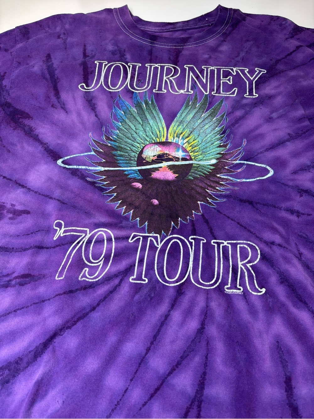 Journey ’79 Tour Purple Tie-Dye Short Sleeve Tee EUC
